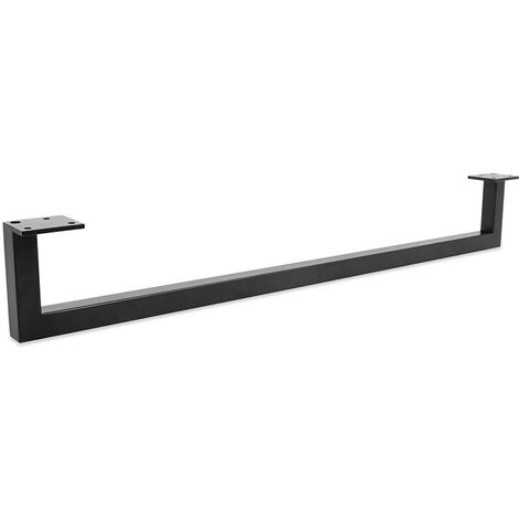 pata metal bruss l820 h120 negro mate  placa sujecion 100x40