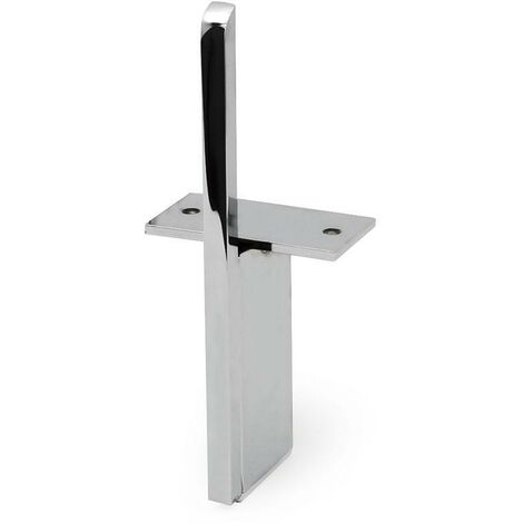 pata metal tecla h210 cromo con placa  con varilla recta embellecedora.