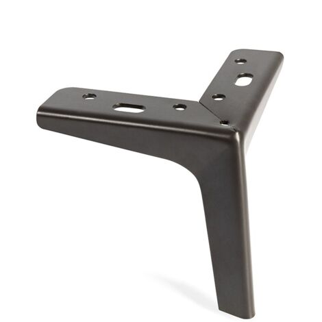 pata metálica modelo tee disponible en negro mate y marrón altura altura 120mm acabado negro mate