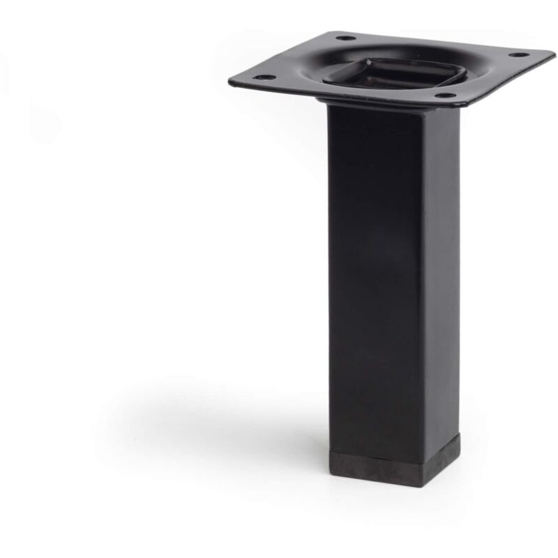 Pata cuadrada acero negro modelo 400G medida 2,5x2,5x10cm