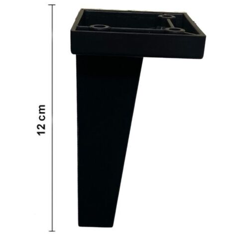 Pata para mueble negra 5,5x5,5 cm