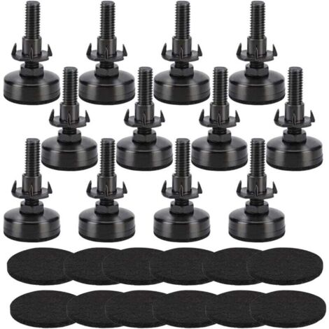Patas ajustables de 3/8 de pulgada a 16 para soportar patas ajustables, patas ajustables en altura, patas ajustables en altura para muebles 12
