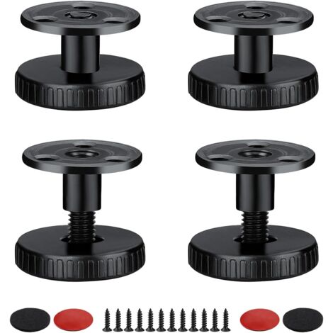 Patas ajustables para muebles YMYNY de 30 a 40 mm, 4 unidades, 2 tipos de instalación, perforables o autoadhesivas, con patas niveladoras resistentes a arañazos, para mesas, armarios y equipos mecánic