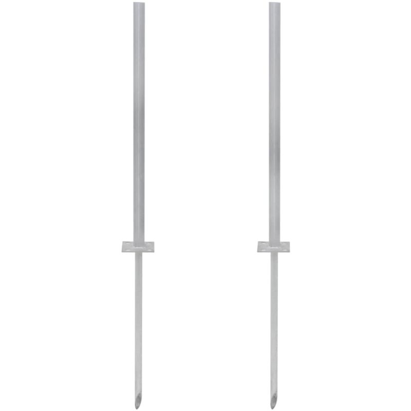 

vidaXL Patas de acero de repuesto 2 unidades 115 cm plateado - Plateado
