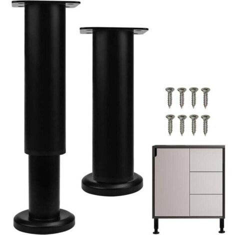 patas de acero inoxidable para muebles, ajustables, de 18 a 30 cm, para mesa, de apoyo, para cama, tamaño king.