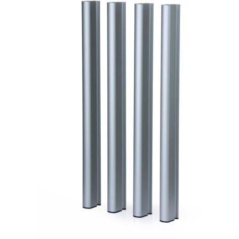 Patas de aluminio plateadas 95 H Mediterraneo - 50151011542136