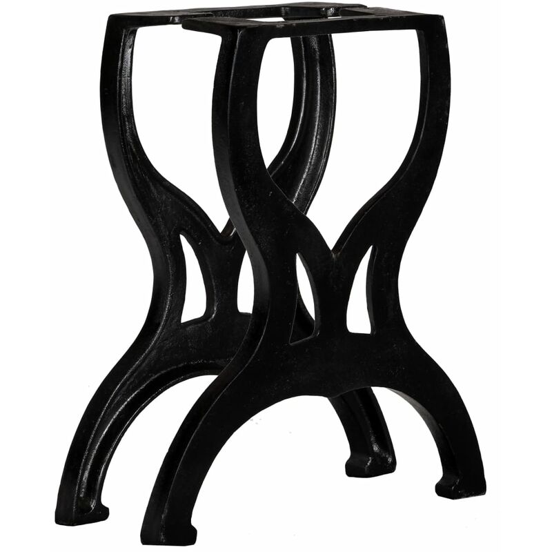 

Patas de banca en X 2 uds hierro fundido - Negro