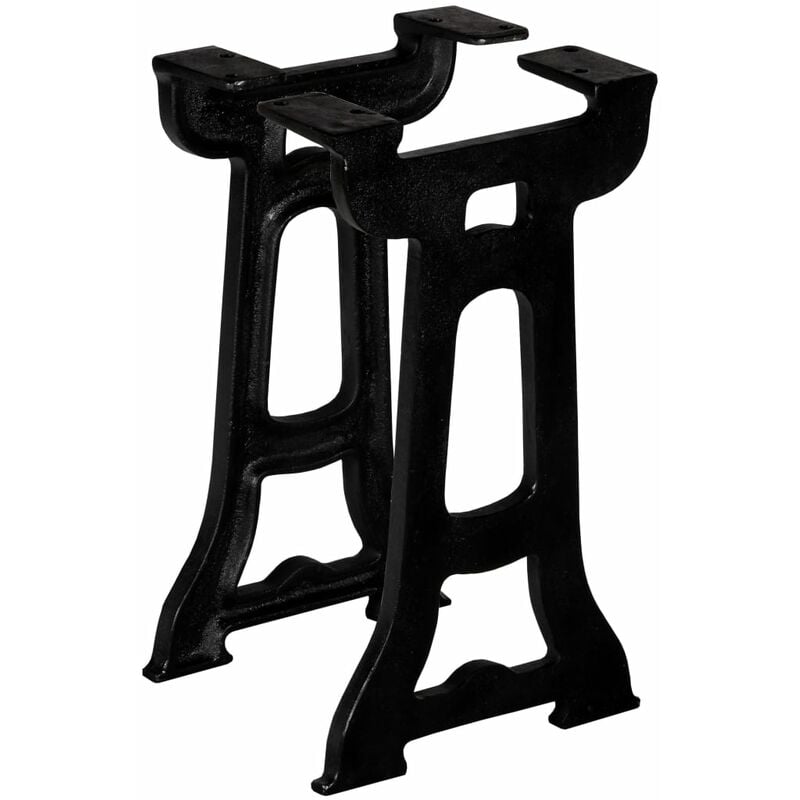 

Patas de banca en Y 2 uds hierro fundido - Negro