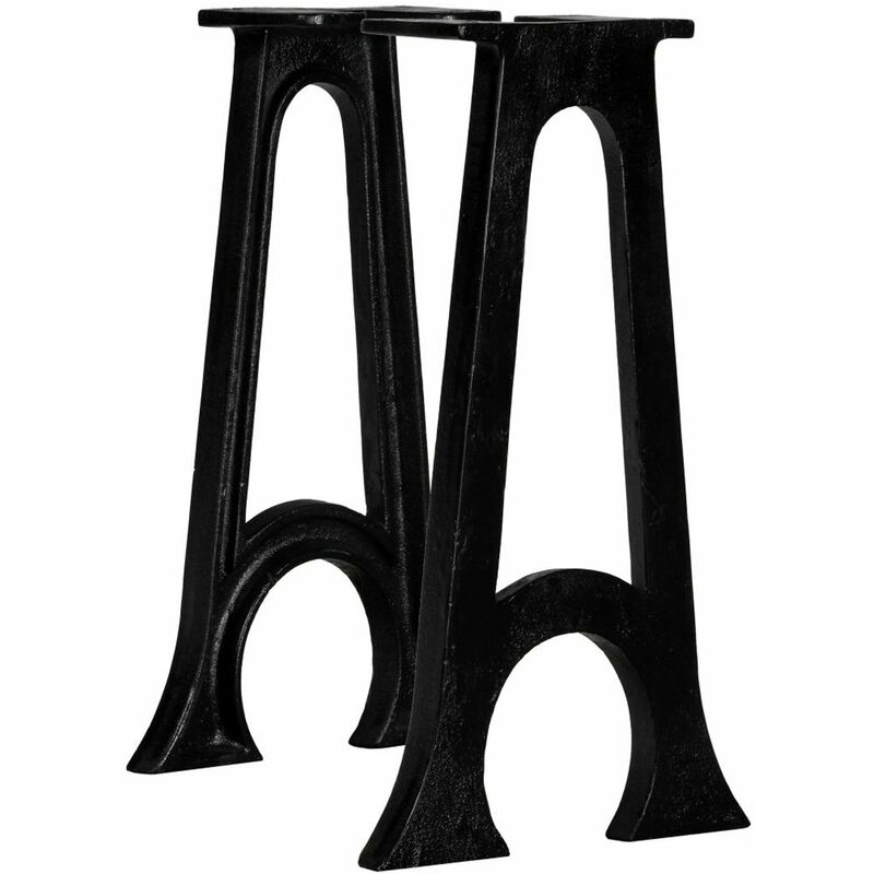 

Happyshopping - Patas de banco base arqueada en forma de A hierro fundido2 uds