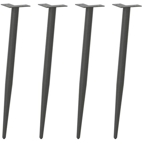 Patas de consola forma cónica 4 unidades antracita 72-73 cm acero vidaXL