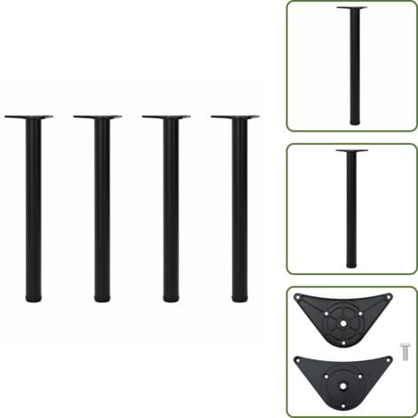 Patas de escritorio - vidaXL Patas de mesa ajustables en 4 alturas negro 710 mm - Patas de barra de desayuno