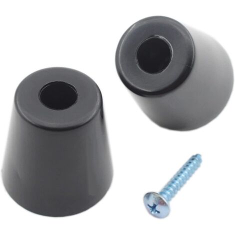 Patas de goma negras - Patas para muebles - Patas para mesas - Protección para muebles - Aumento de altura con tornillos, 4 piezas