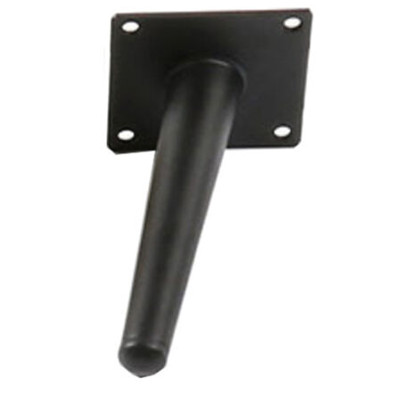 Patas de hierro negro para mesa/armario/sofá [4 modelos], incluye tapa de inspección, herrajes de montaje y soporte para mini caldera + embellecedor decorativo, 113 kg, 1 pata