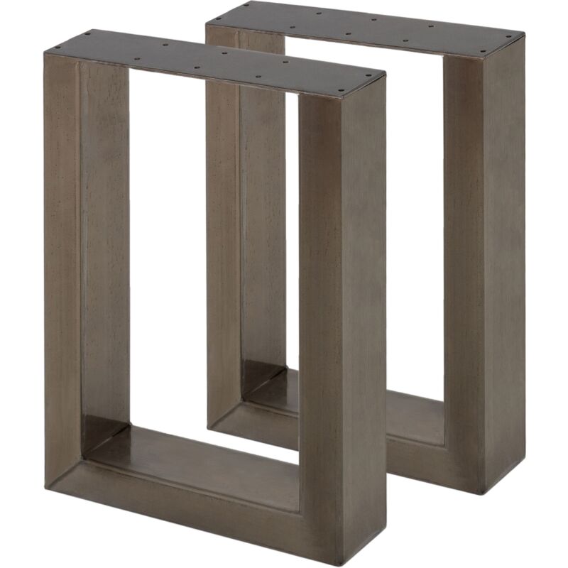 

2x Patas de mesa acero pies de escritorio marco soporte banco industrial 30x43cm
