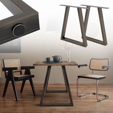 Patas de mesa acero pies de escritorio marco soporte en A industrial 60 x 72cm