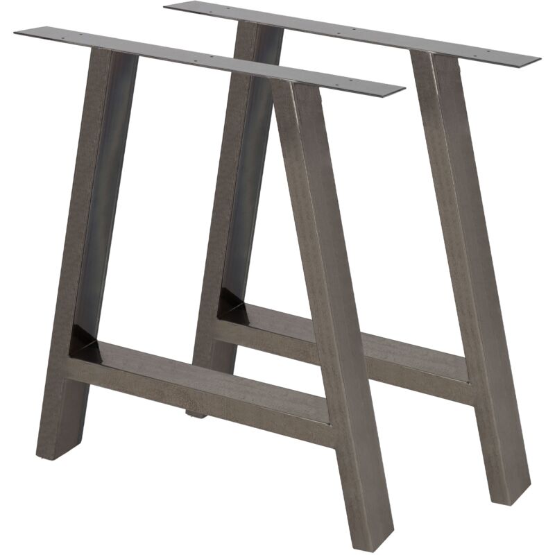 

2x Patas de mesa acero pies de escritorio marco soporte industrial 69,5x72,5 cm