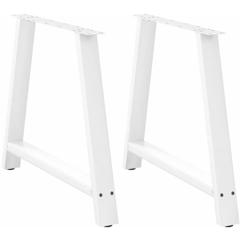 Vidaxl - Patas para mesa de comedor en forma de a (2 unidades), color blanco, 100 x (72-73) cm, acero
