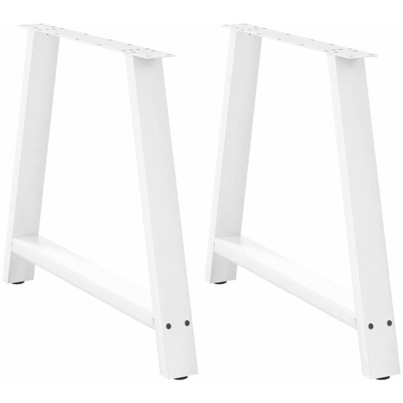Vidaxl - Patas para mesa de comedor en forma de a (2 unidades), color blanco, 90 x (72-73) cm, acero