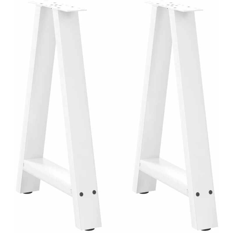 Vidaxl - Patas para mesa de comedor en forma de a (2 unidades), color blanco, 60 x 72-73 cm, acero