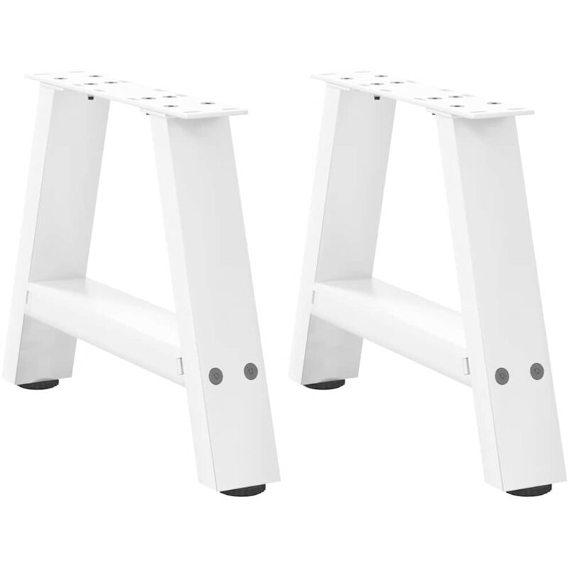 Patas para mesa de centro en forma de a (2 unidades), color blanco, 30 x (30-31) cm, acero Vidaxl