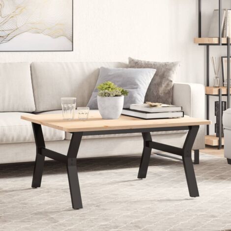 Patas de mesa de centro estructura Y acero 80x70x43 cm