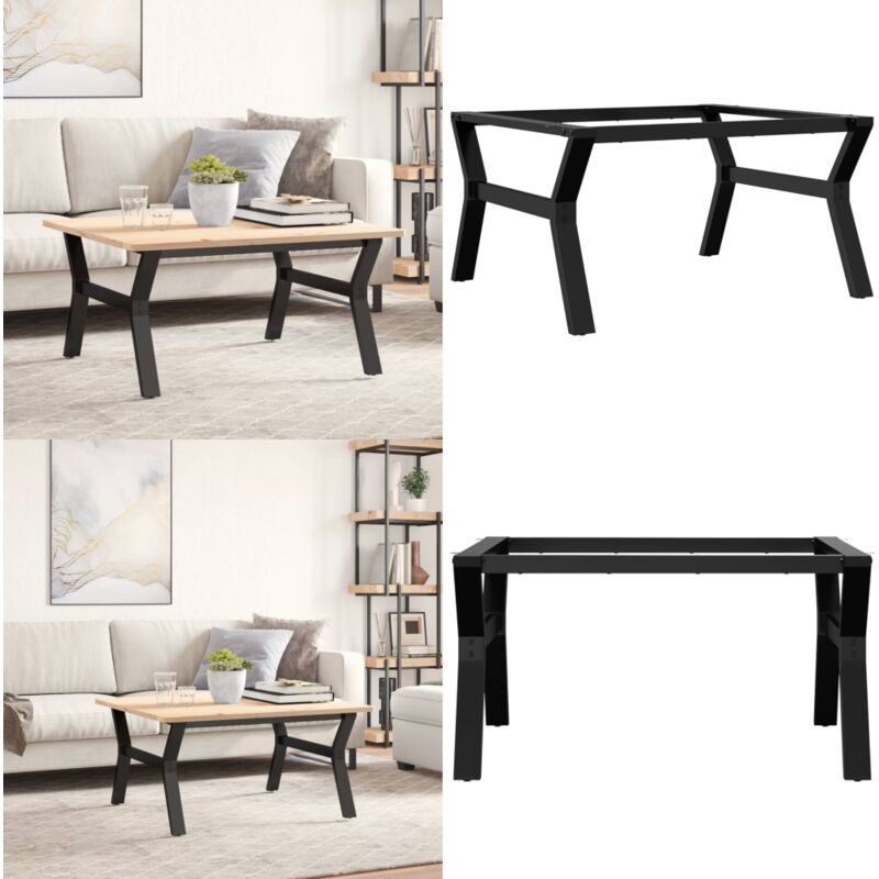 Patas de mesa de centro estructura Y acero 80x70x43 cm - Mesa de centro - Estructura en Y