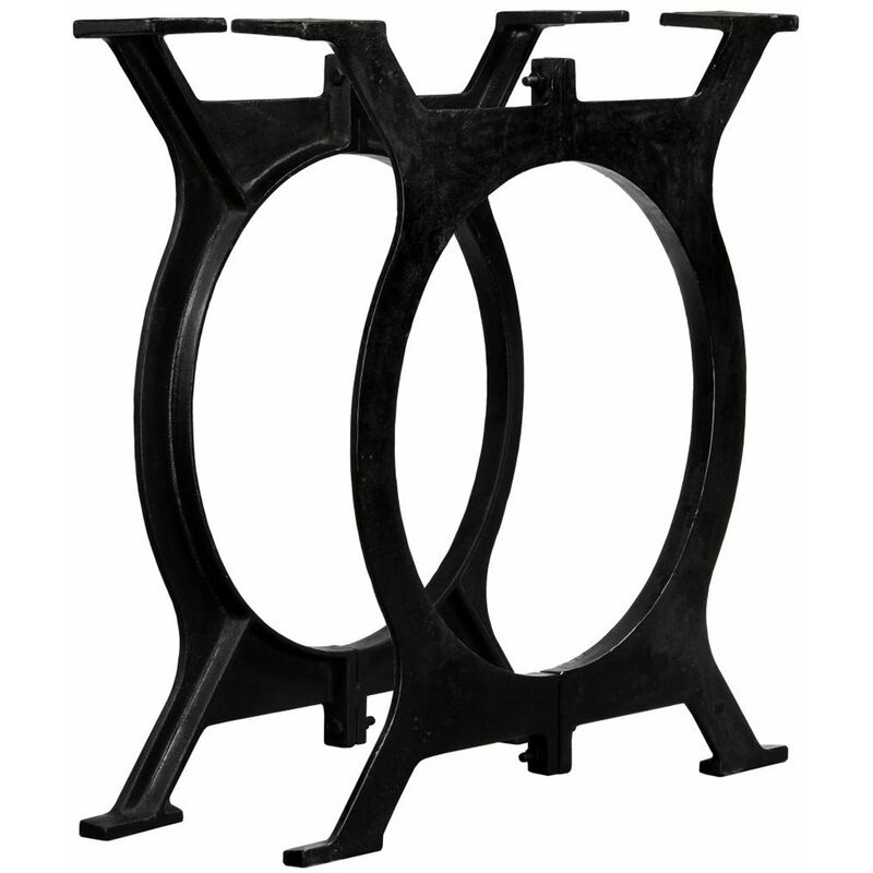 

Happyshopping - Patas de mesa de comedor 2 uds estructura O hierro fundido