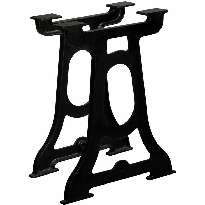 

Happyshopping - Patas de mesa de comedor 2 uds estructura Y hierro fundido
