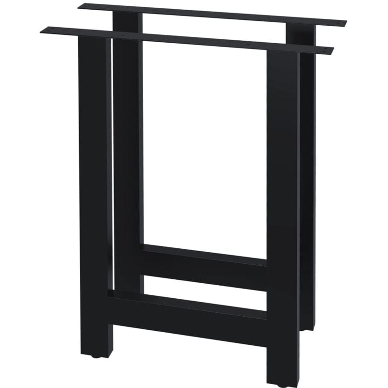 

vidaXL Patas de Mesa de Comedor 2 Unidades Forma de H 60x72 cm - Negro
