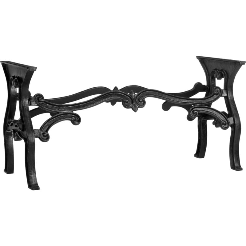 

vidaXL Patas de mesa de comedor de hierro fundido 150x60x72 cm - Negro