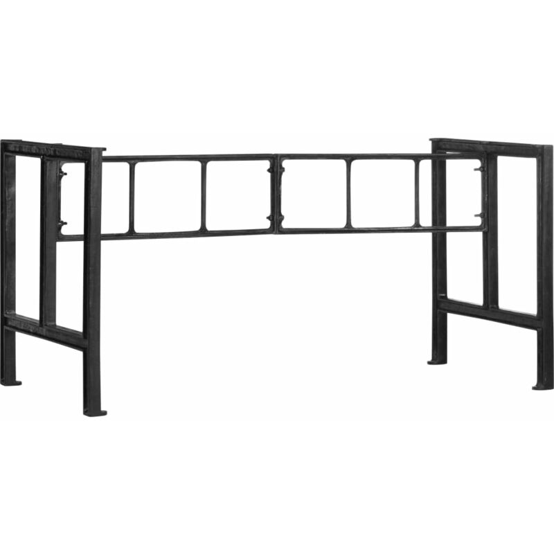 

Patas de mesa de comedor de hierro fundido 150x68x73 cm - Negro