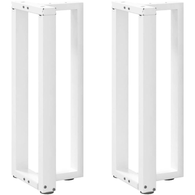 Patas para consola en forma de t (2 unidades), color blanco, 38 x 25 x (72-73) cm, acero Vidaxl