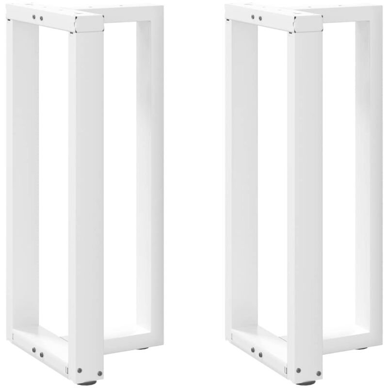Patas para mesa de bar en forma de T (2 unidades), color blanco, 40 x 35 x (90-91) cm, acero vidaXL
