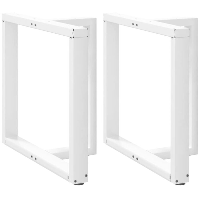 Patas para mesa de comedor en forma de t (2 unidades), color blanco, 70 x 35 x (72-73) cm, acero Vidaxl