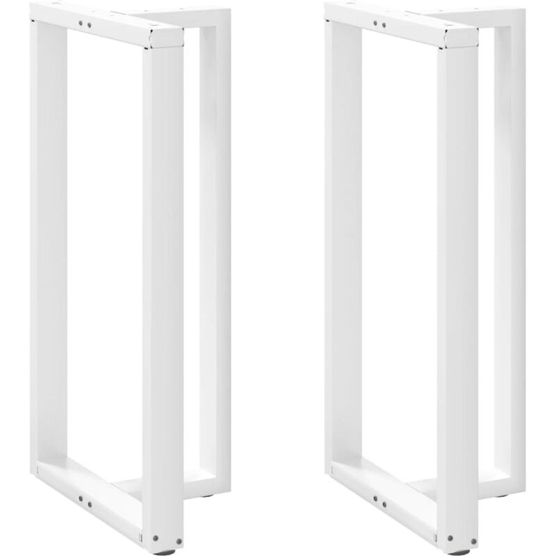 Vidaxl - Patas para mesa de bar en forma de t (2 unidades), color blanco, 60 x 35 x (110-111) cm, acero