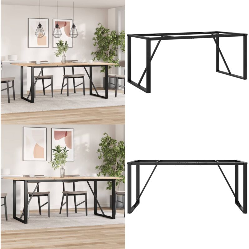 Patas de mesa de comedor estructura O acero 160x80x73 cm - Estructura en forma de O - Mesa de comedor