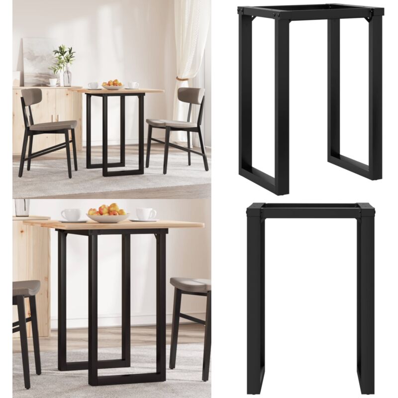 Patas de mesa de comedor estructura O acero 60x50x73 cm - Estructura en forma de O - Mesa de comedor