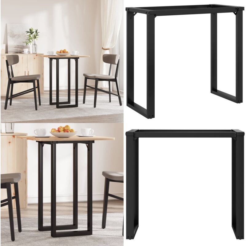Patas de mesa de comedor estructura O acero 80x40x73 cm - Mesa de comedor - Estructura en forma de O