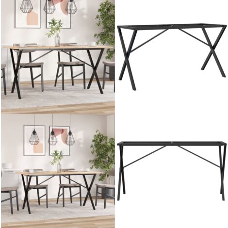Patas de mesa de comedor estructura X acero 120x60x73 cm - Estructura en X - Mesa de comedor