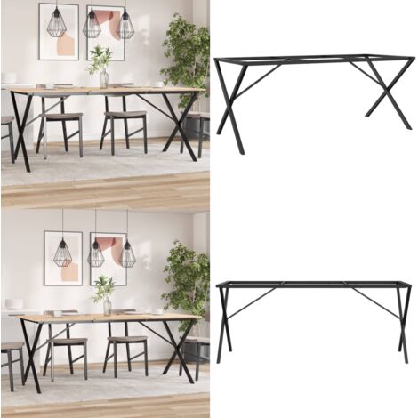 Patas de mesa de comedor estructura X acero 160x80x73 cm - Estructura en X - Mesa de comedor