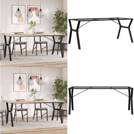 Patas de mesa de comedor estructura Y acero 180x80x73 cm - Mesa de comedor - Estructura en Y
