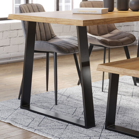 Patas de mesa , Negro, 80 x 72 cm Trapezoidal, Vicco