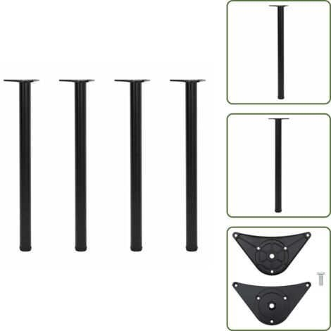 Patas de mesa para barra de desayuno - vidaXL Patas de mesa ajustables en 4 alturas negro 870 mm - Patas de mesa para suelo irregular