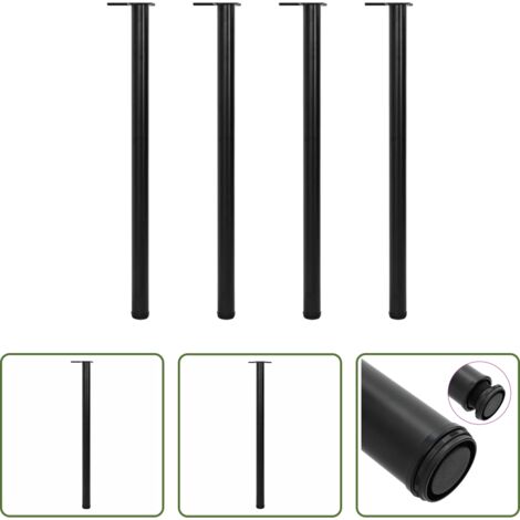 Patas de mesa para escritorio -  Patas de mesa ajustables en 4 alturas negro 1100 mm