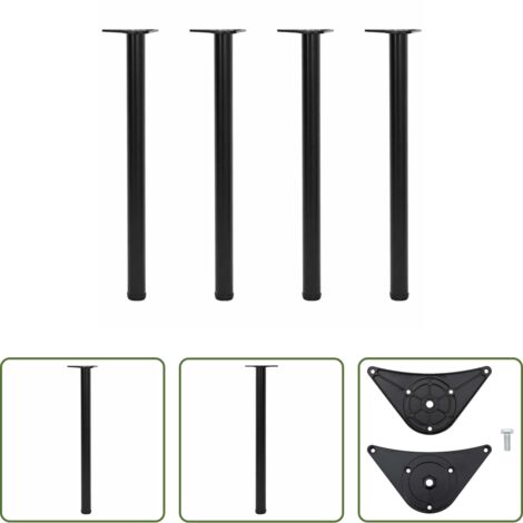 Patas de mesa para escritorio -  Patas de mesa ajustables en 4 alturas negro 870 mm