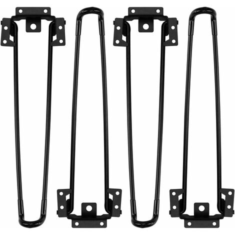 Patas de mesa plegables MINKUROW, 4 uds., patas de mesa plegables con horquilla, 32CM de altura, negro, resistente, fácil de instalar, pata de mesa de centro plegable