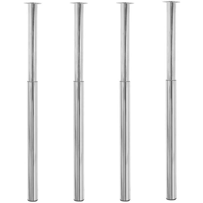 

Patas de mesa telescópicas 4 unidades cromado 710 mm-1100 mm