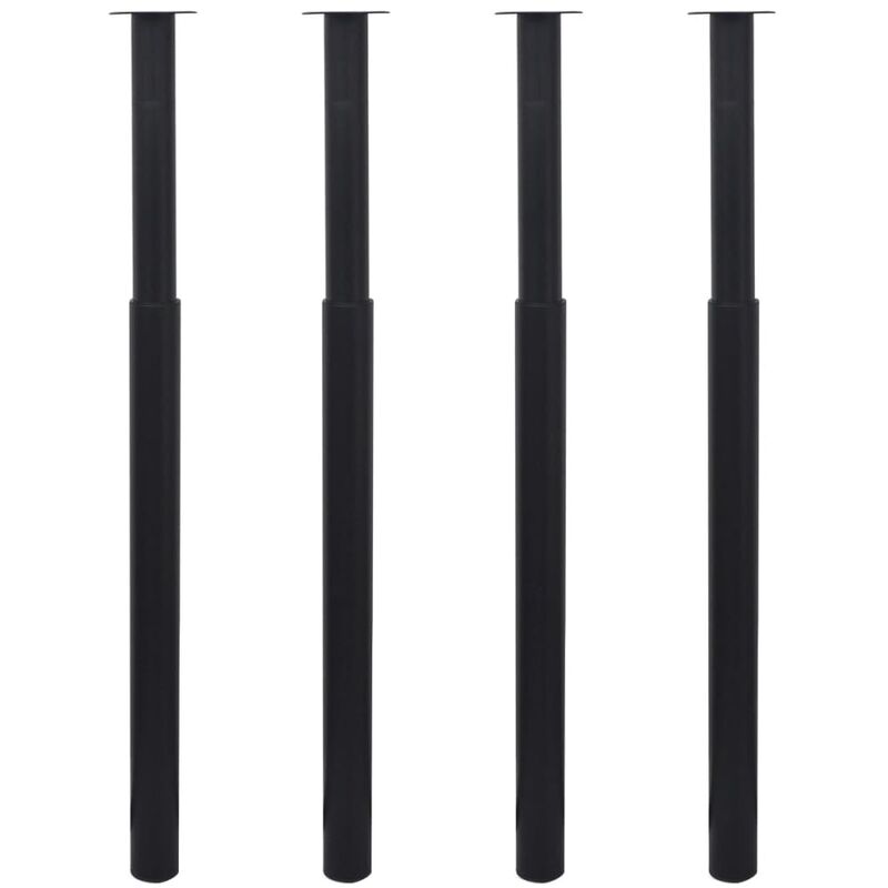 

Patas de mesa telescópicas 4 unidades negro 710 mm-1100 mm