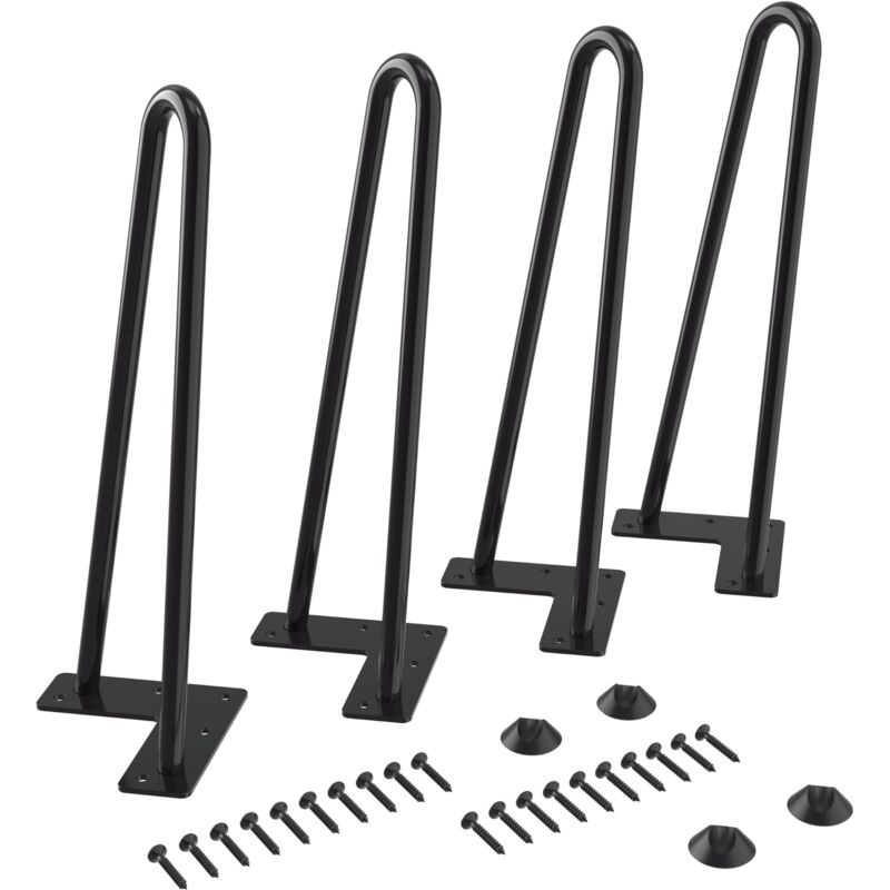 Patas de metal para mesa de centro, 4 unidades, 30 cm, 10 mm de diámetro, para muebles, para mesa de comedor, armario, armario.