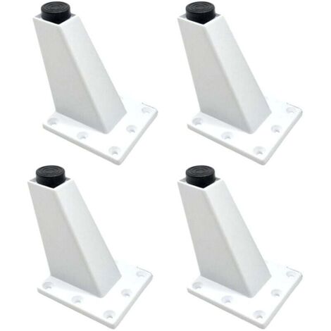 Patas de muebles de aleación de aluminio ajustables de 4 piezas para sofá y mesa, color blanco